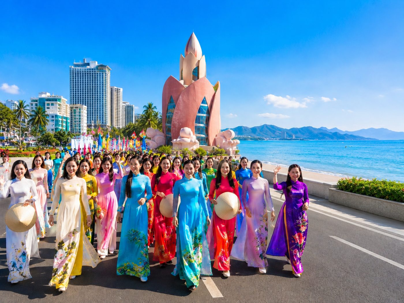 Nét đẹp áo dài tại Festival Biển Khánh Hòa